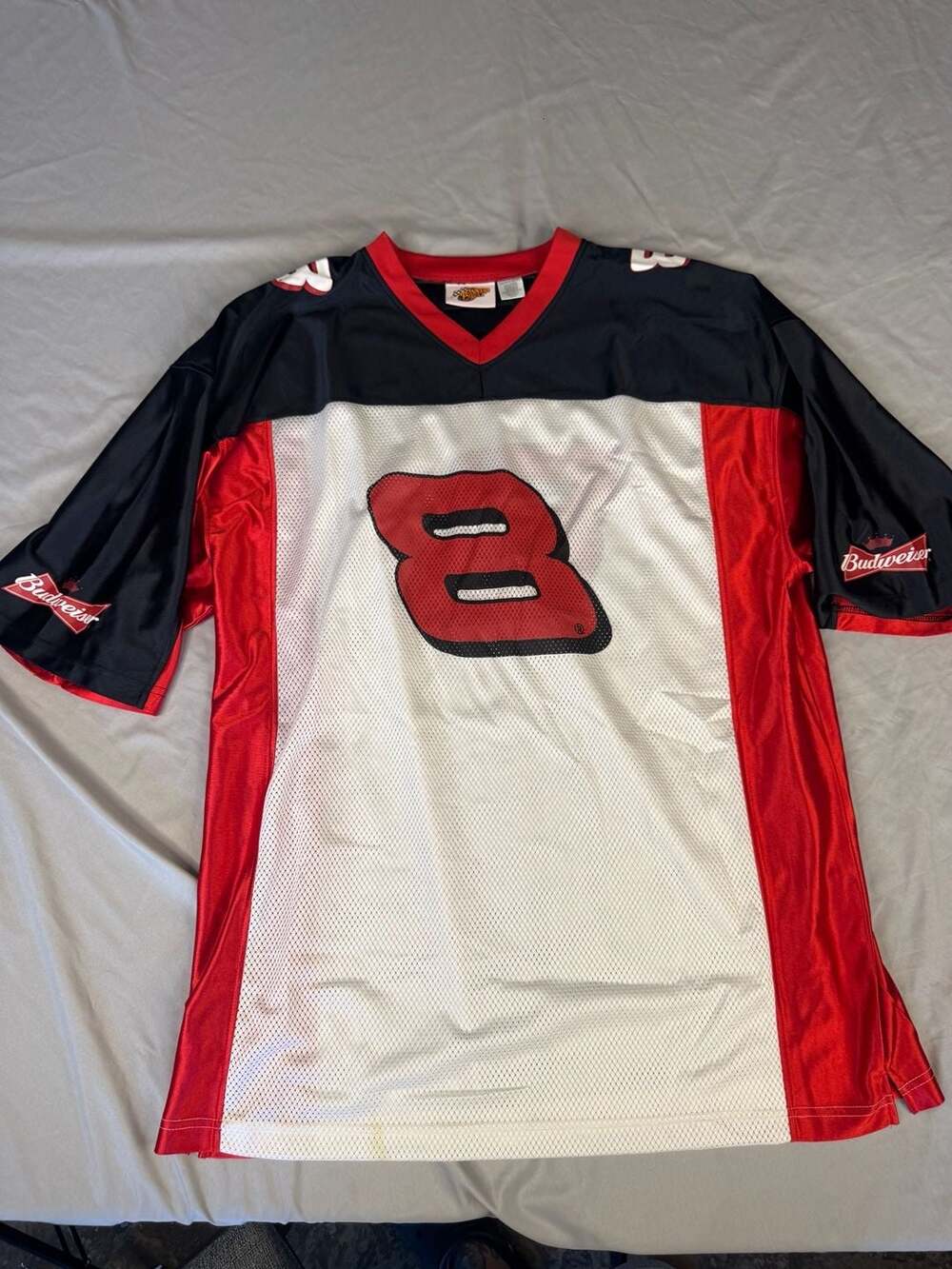 Winners Circle Mens #8 Budweiser Dale Earnhardt Jr. Jersey Size X-Large